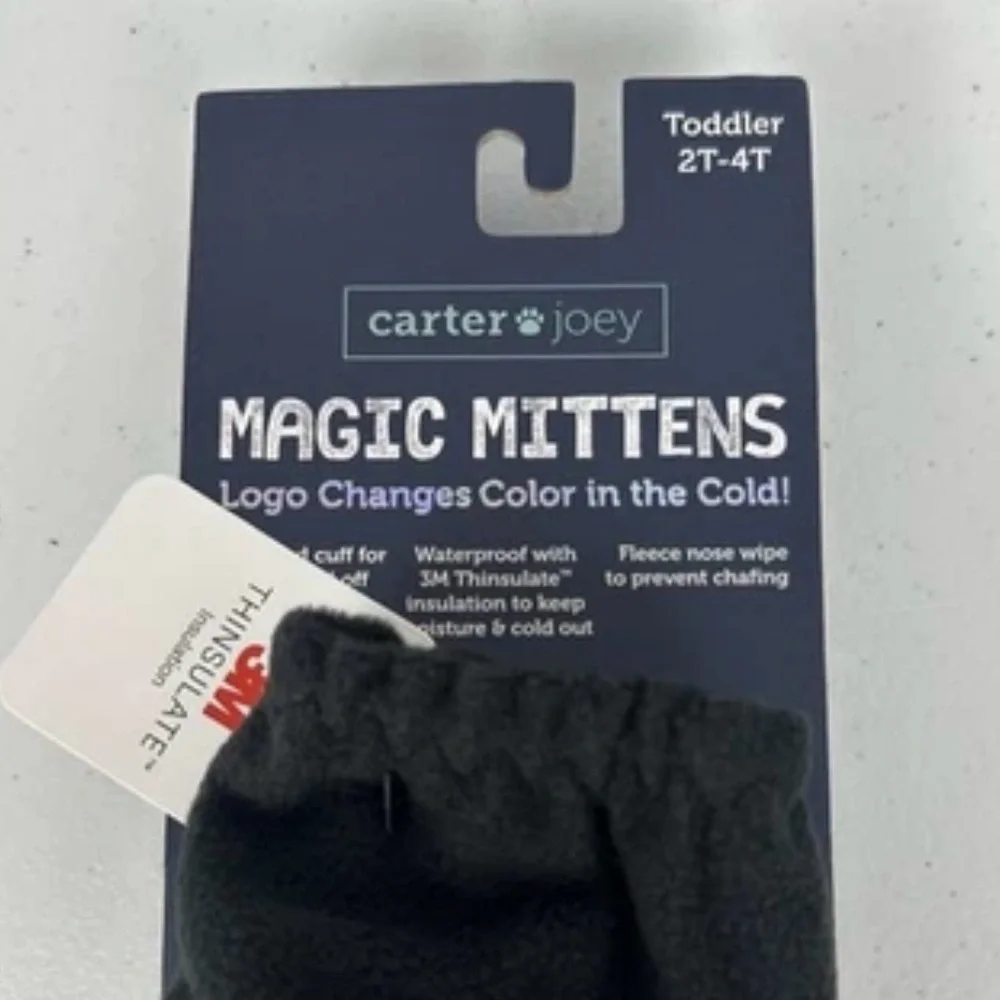 Carter Joey Magic Mittens Toddler 2T-4T Green Color Changing Waterproof New